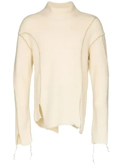 Sulvam Roll Neck Knitted Jumper In White