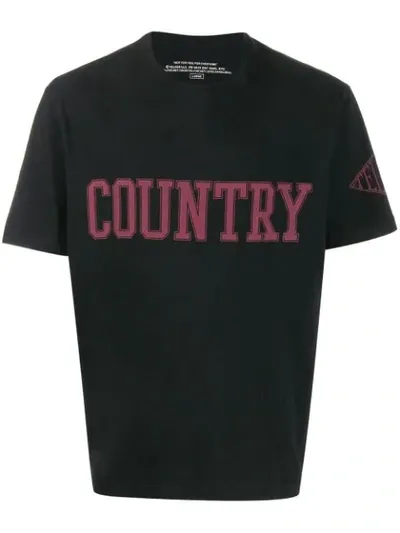 Telfar Country Print T-shirt In Black