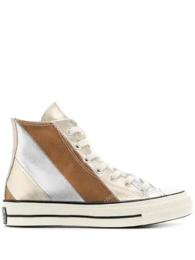 Converse Chuck Taylor All Star Chuck 70 Metallic Rainbow High Top Sneaker In Gold