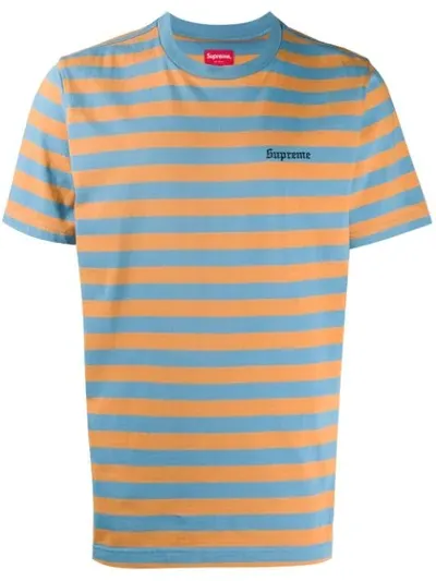 Supreme Bar Stripe T-shirt In Blue