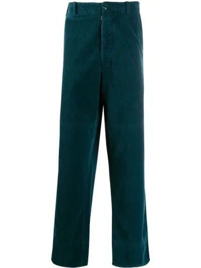 Federico Curradi Straight-leg Corduroy Trousers In Blue