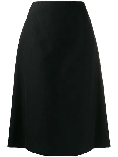 Maison Margiela Flamingo Print Skirt In Black