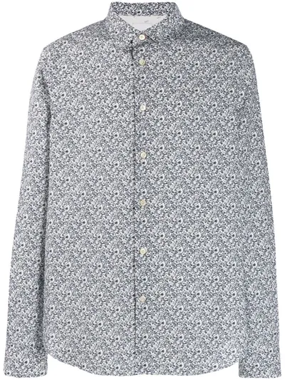 Paul Smith Floral Print Shirt In Blue