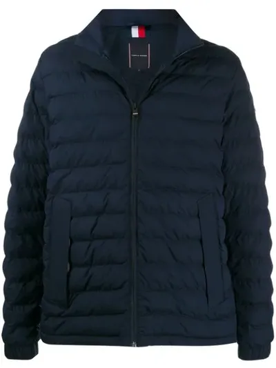 Tommy Hilfiger Padded Logo Jacket In Blue