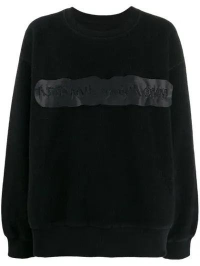 Mm6 Maison Margiela Logo Jumper In Black