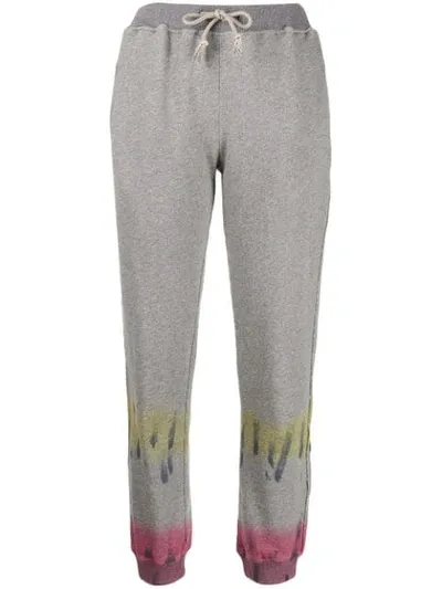 Fine Edge Drawstring Track Trousers In Grey