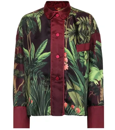 F.r.s For Restless Sleepers Jungle Print Silk Shirt In Multicoloured