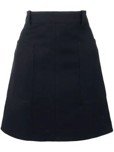 Victoria Victoria Beckham Safari Skirt In Blue