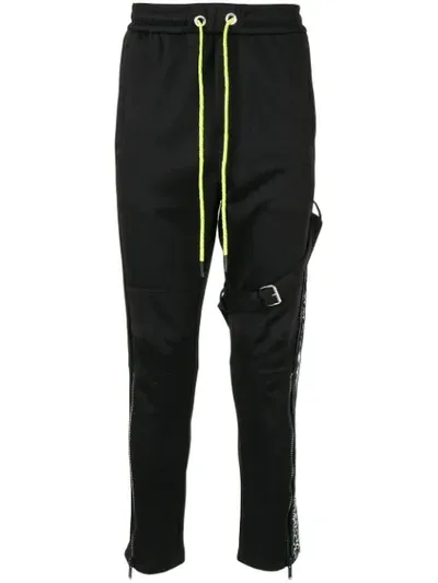 Iceberg Zipped Ankle Track Pants In Black