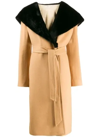 Lardini Cappotto Midi Coat In Neutrals