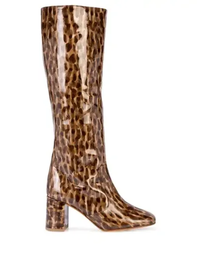 Maryam Nassir Zadeh Printed Mid-calf Boots In Brown