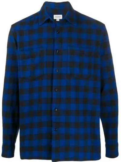 Woolrich Check Print Shirt In Blue