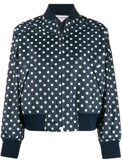 Comme Des Garcons Girl Polka Dot Bomber Jacket In Blue