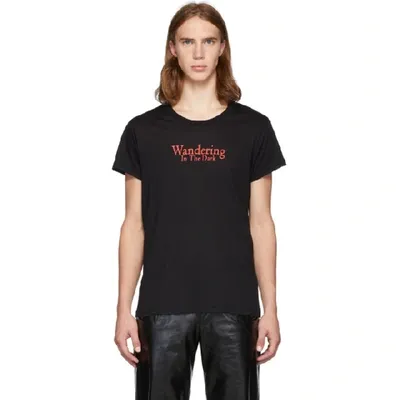 Ann Demeulemeester Wandering In The Dark T-shirt In Black/red