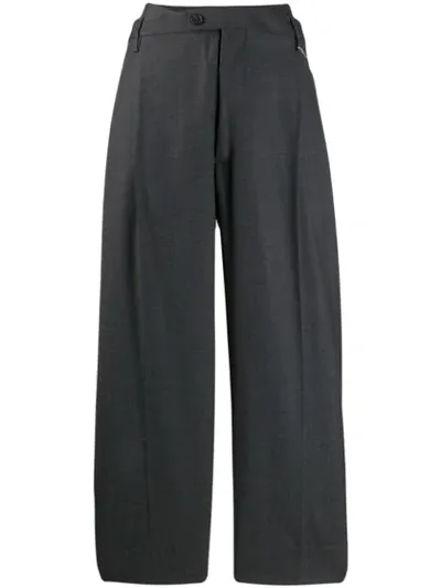 Maison Margiela Double Waistband Spliced Culottes In Grey