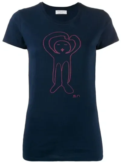 Société Anonyme Graphic Print T-shirt In Blue