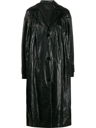 Drome Button-up Coat In Black