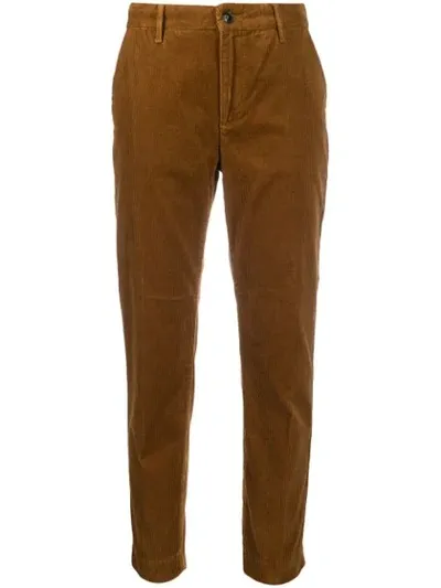 Closed Corduroy Slim-fit Trousers In Brown