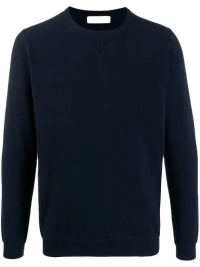 Laneus Crew-neck Cashmere Sweater In Blue