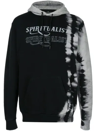 Marcelo Burlon County Of Milan Spiritualist Tie-dye Hoodie In Black