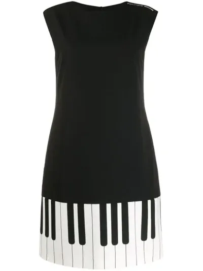 Boutique Moschino Piano Print Dress In Black