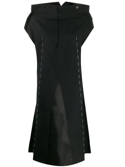 Maison Margiela Stitch-detail Shift Dress In Black