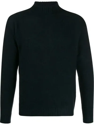 Laneus Rollneck Knit Sweater In Blue