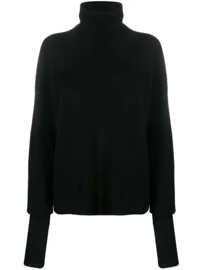 Maison Flaneur Cashmere Relaxed-fit Jumper In Black