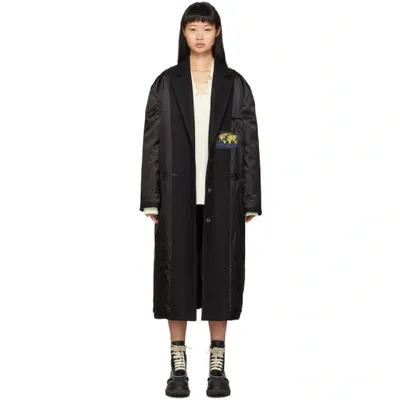 Mm6 Maison Margiela Reversed Padded Coat In 900 Black