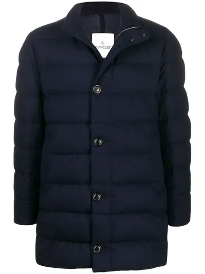 Moncler High-neck Down Jacket In Blue