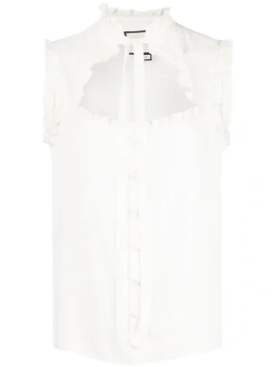 Alexis Lois Ruffled Top In White