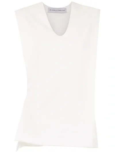 Gloria Coelho Panelled Top In White