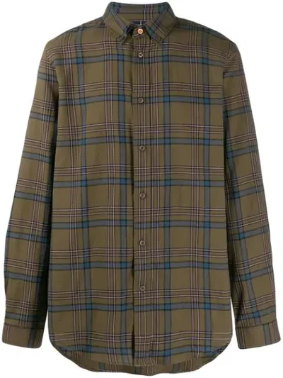 Ps By Paul Smith Long-sleeve Check Shirt In Green