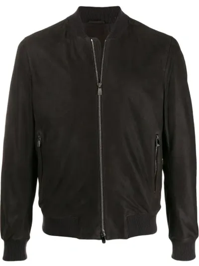 Corneliani Bomber Jacket In Brown