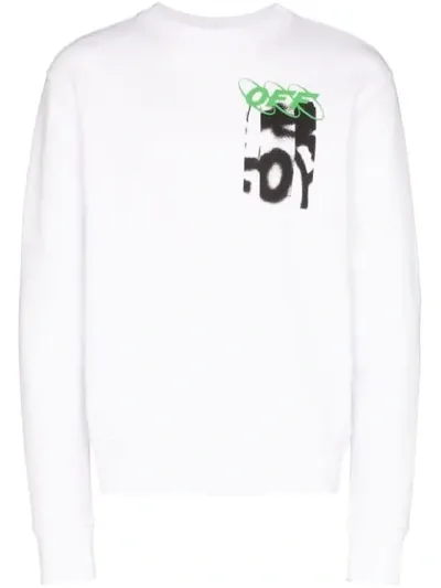 Off-white Graphic Print Sweatshirt In White Multicolor