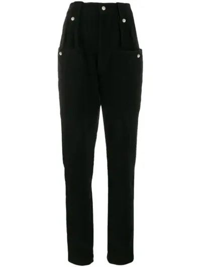 Isabel Marant High-waisted Pocket Detail Trousers In Black