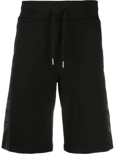 Plein Sport Side-logo Track Shorts In Black