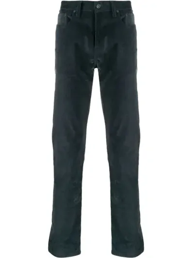 Ps By Paul Smith Straight Leg Corduroy Trousers In Blue