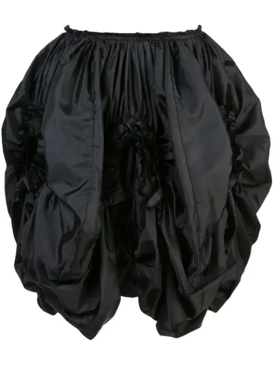 Comme Des Garçons High-waist Ruffled Skirt In Black