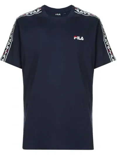 Fila Logo Tape T-shirt In Blue