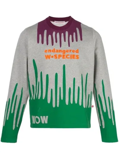 Walter Van Beirendonck Endangered Sweatshirt In Grey