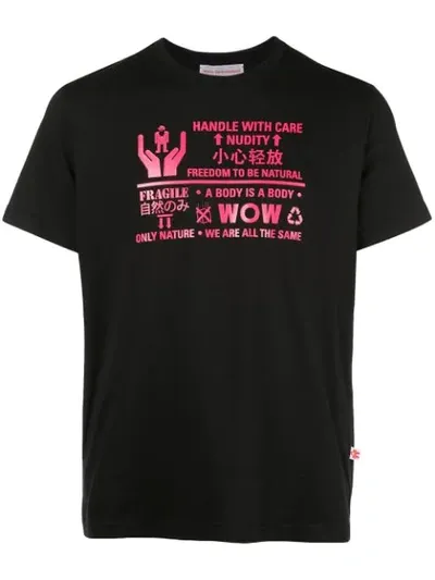 Walter Van Beirendonck Handle With Care T-shirt In Black