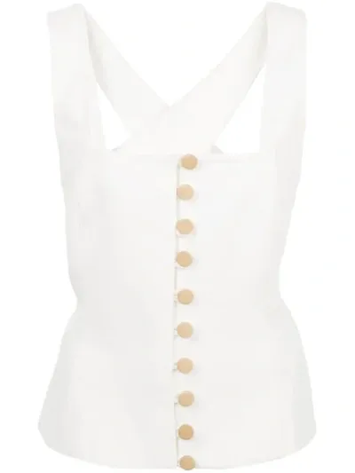 Nicholas Fitted Silhouette Top In White