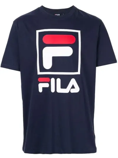 Fila Printed Logo T-shirt In Blue