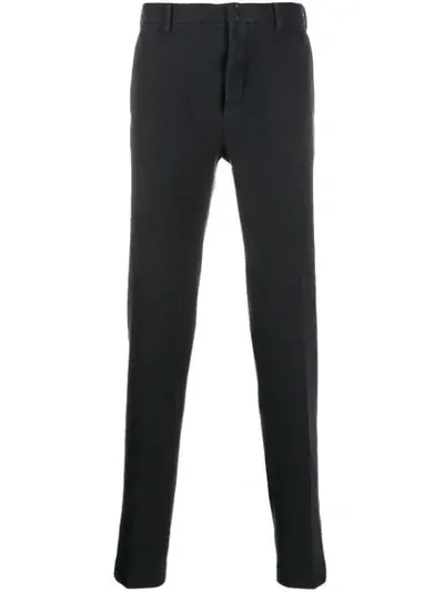 Incotex Colour Block Skinny Trousers In Blue