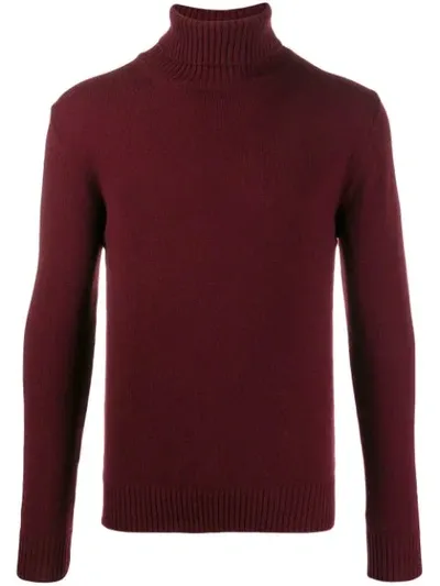 Dell'oglio Turtle Neck Sweater In Red