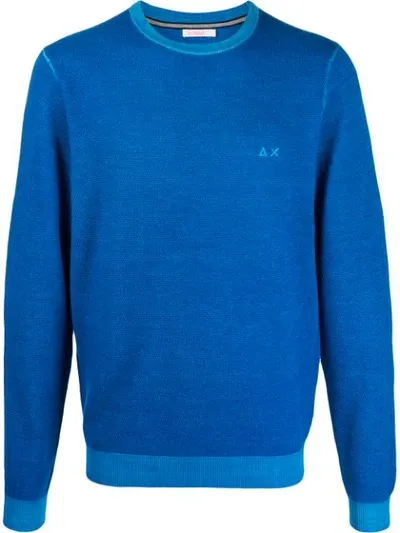 Sun 68 Vintage Look Jumper In Blue