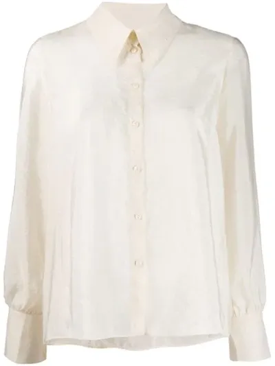 Les Coyotes De Paris Balloon-sleeve Shirt In Neutrals