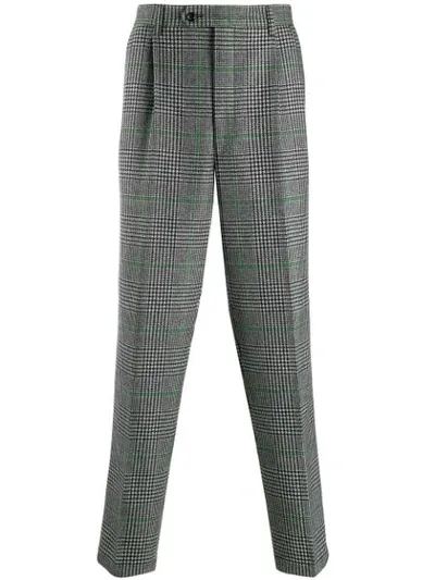 Lc23 Tailored Houndstooth Pattern Trousers In Grey