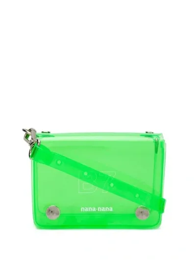 Nana-nana Transparent B7 Bag In Neon Green